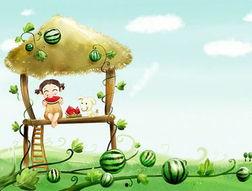 娱乐吃瓜背景图图片可爱,可爱吃瓜图鉴